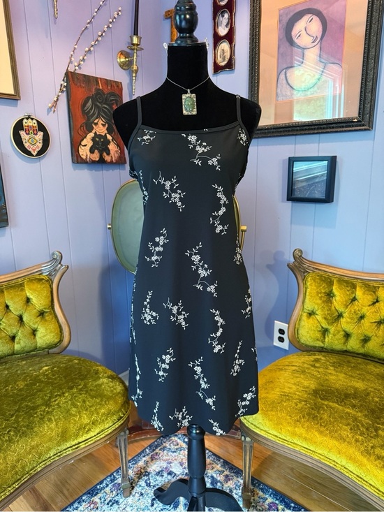 Vintage Dresses & Skirts - Vintage 90s G.A.S. Whimsigoth ‘Practical Magic’ Floral Slip Dress Size XL